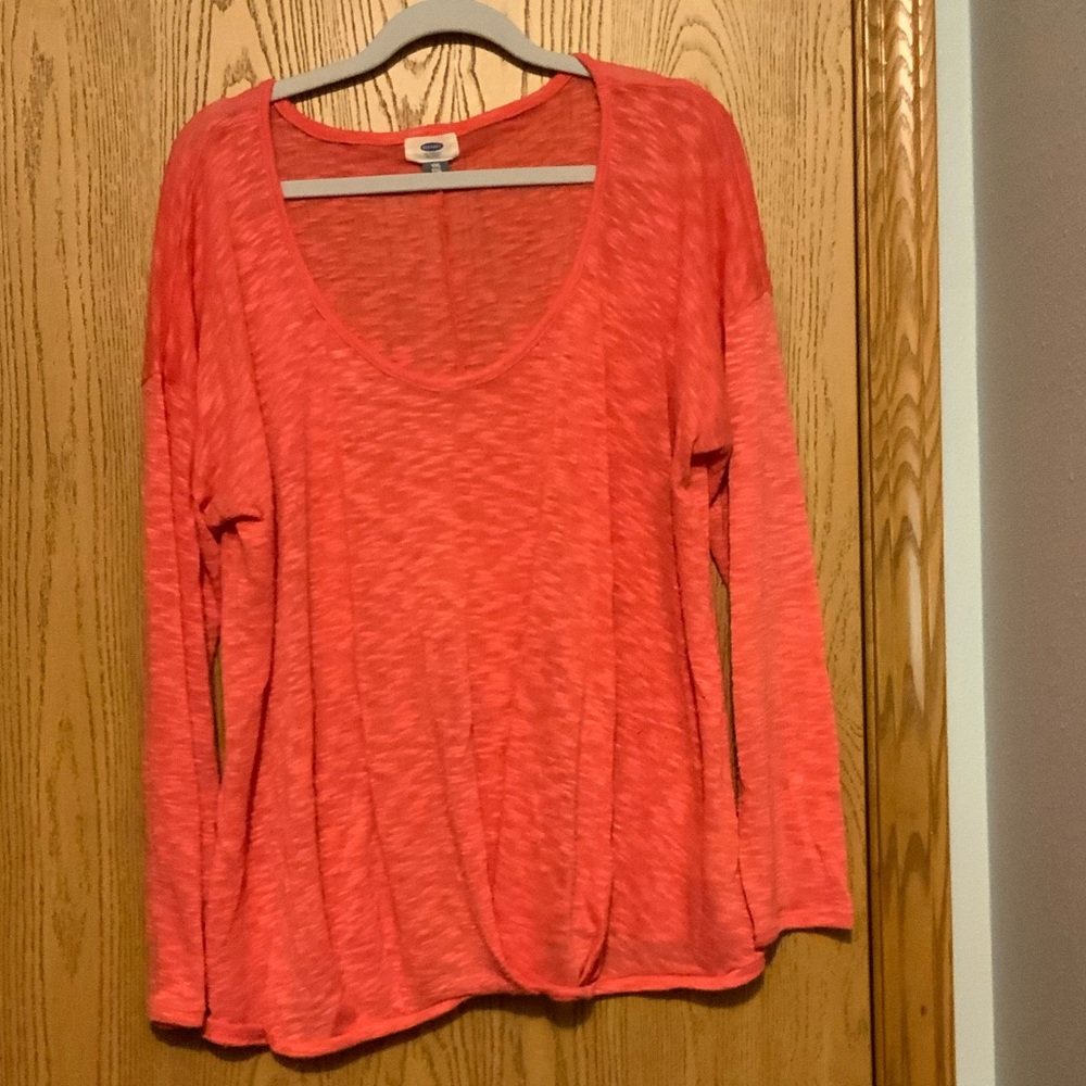 Old Navy orange long sleeve top, size xxl